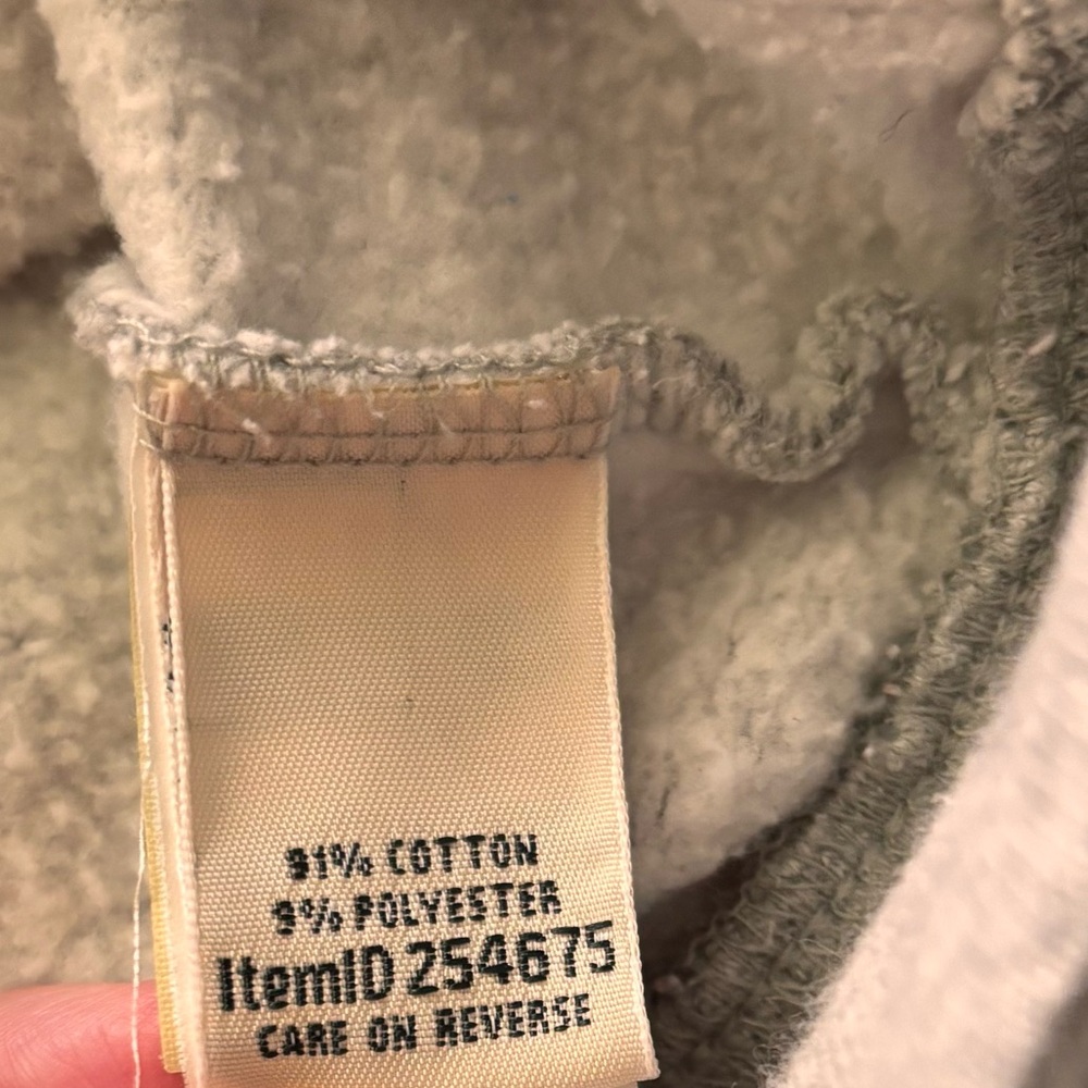 L. L. Bean Light Gray Zip Up Sweatshirt Kangaroo Pocket Cozy Fall Fireside - Picture 5 of 8